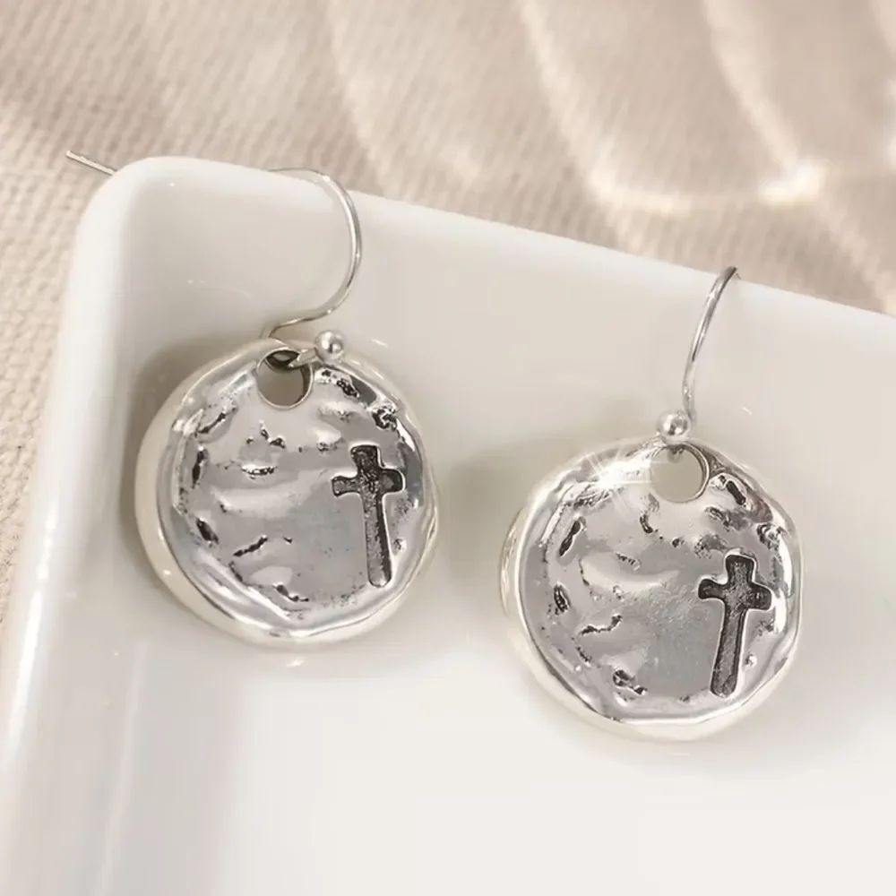 Cross Dangle Earrings N1856